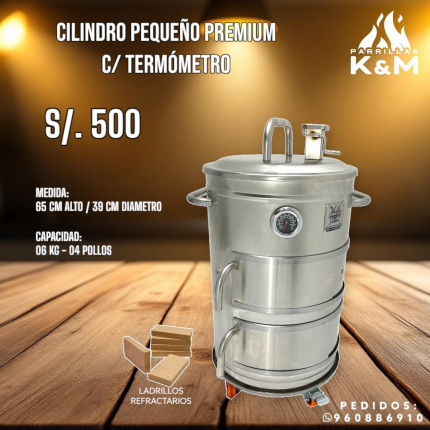 Cilindro Pequeño Premium C/Termometro